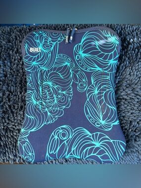BUILT Neoprene Navy Tablet / Laptop 12-13” Sleeve with Teal Shell Print